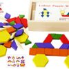 Toys Of Wood Oxford Towo 60 Formine Geometriche In Legno Per Creare Forme E Abbinamenti In Una Scatola Di Legno Gioco Tangram Di Selezione Di Forme Forme Geometriche Per Bambini Di 3 4 5 Anni 0