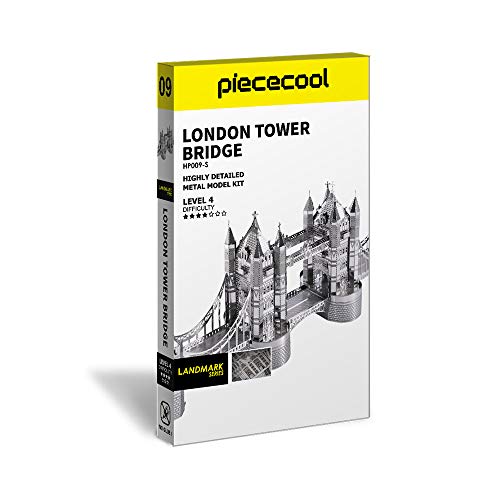 Piececool Puzzle 3d Tagliato A Laser Modello Tradizionale Di Architettura In Metallo Per Adulti London Tower Bridge 65 Pezzi 0 5