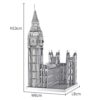 Piececool Puzzle 3d Tagliato Al Laser Fai Da Te Famoso Al Mondo Modello Di Architettura In Metallo Per Adulti Big Ben 49 Pezzi Argento 0 2