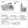 Piececool Puzzle 3d Tagliato Al Laser Fai Da Te Famoso Al Mondo Modello Di Architettura In Metallo Per Adulti Big Ben 49 Pezzi Argento 0 3